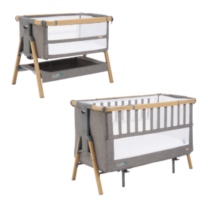 Tutti Bambini Cozee XL Bedside Crib & Cot Bundle-Oak/Charcoal