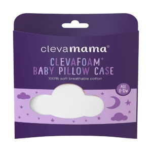 ClevaFoam® Baby Pillow Case-White
