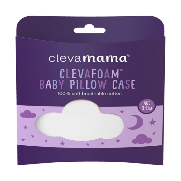 ClevaFoam® Baby Pillow Case-White