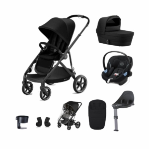 Cybex Gazelle S Black Frame 8 Piece Bundle-Black