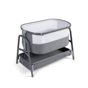 Ickle Bubba Bubba&Me Bedside Crib-Space Grey