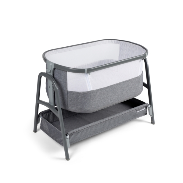 Ickle Bubba Bubba&Me Bedside Crib-Space Grey