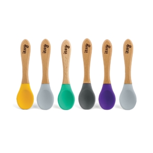 Itsy Spoonz Bamboo/Silicone 6 Pack-Multi