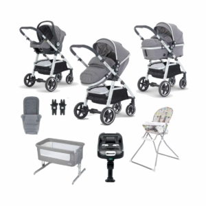 Miniuno Toura 10pc Newborn Bundle-Grey Herringbone