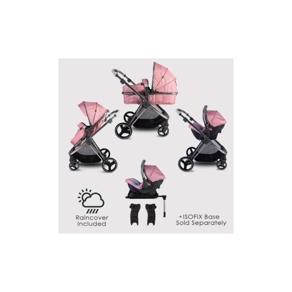 Red Kite Push Me Pace Blush Travel System-Rose Gold (2021)