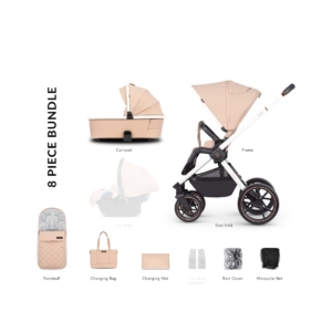 Venicci Tinum 2.0 2-in-1 Pram System-Gold Island