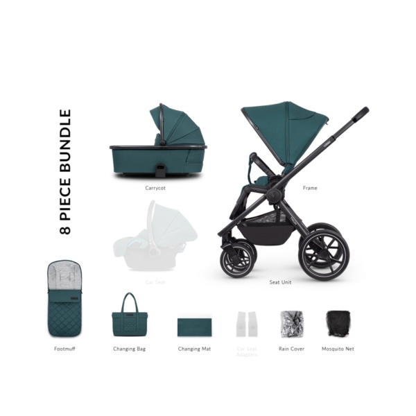 Venicci Tinum 2.0 2-in-1 Pram System- Teal Bay