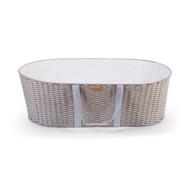 Childhome Moses Basket Lining and Mattress-Grey