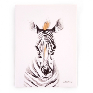 Childhome Zebrea Head Oil Painting 30 x 40 cm-Gold