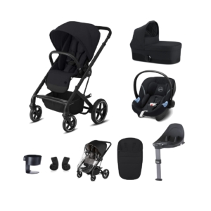Cybex Balios S Lux Black Frame 8 Piece Bundle-Deep Black