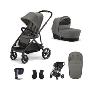 Cybex Gazelle S Black Frame 6 Piece Bundle-Soho Grey