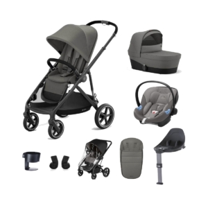 Cybex Gazelle S Black Frame 8 Piece Bundle-Soho Grey