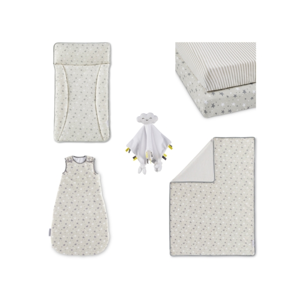 Ickle Bubba Cosmic Aura 6 Piece Nursery Starter Bundle-Grey