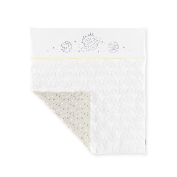 Ickle Bubba Cosmic Aura Cot Bed Quilt-Grey