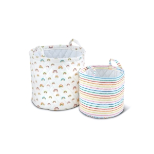 Ickle Bubba Rainbow Dream Pack of 2 Storage Baskets-Multicolour