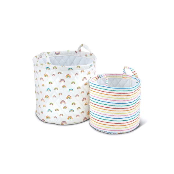 Ickle Bubba Rainbow Dream Pack of 2 Storage Baskets-Multicolour
