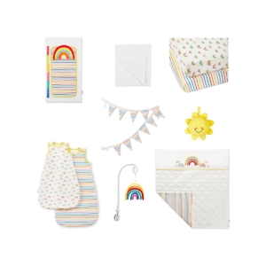 Ickle Bubba Rainbow Dreams 10 Piece Nursery Starter Bundle-Multi
