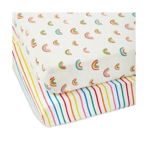 Ickle Bubba Rainbow Dreams Cot Bed Sheets-Multicolour