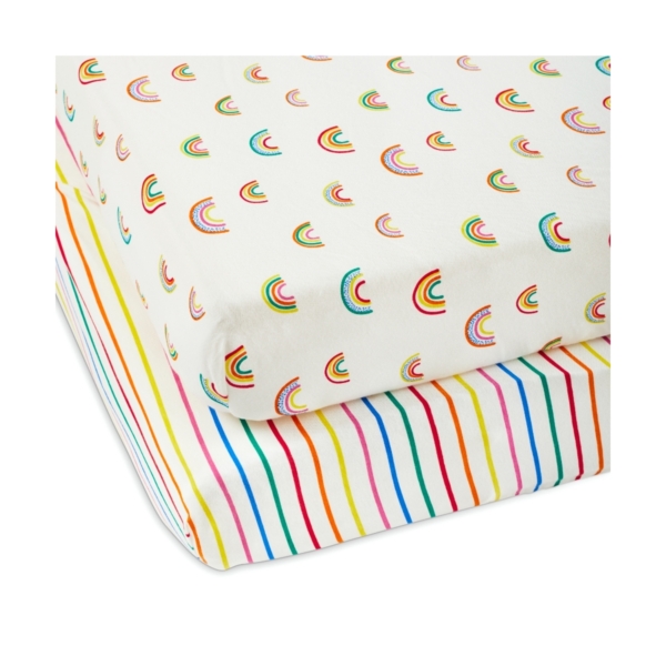 Ickle Bubba Rainbow Dreams Cot Bed Sheets-Multicolour