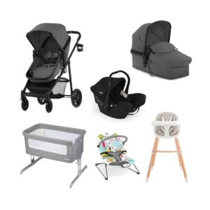 Kinderkraft Juli 7 Piece Nursery Bundle-Grey (Exclusive to Kiddi