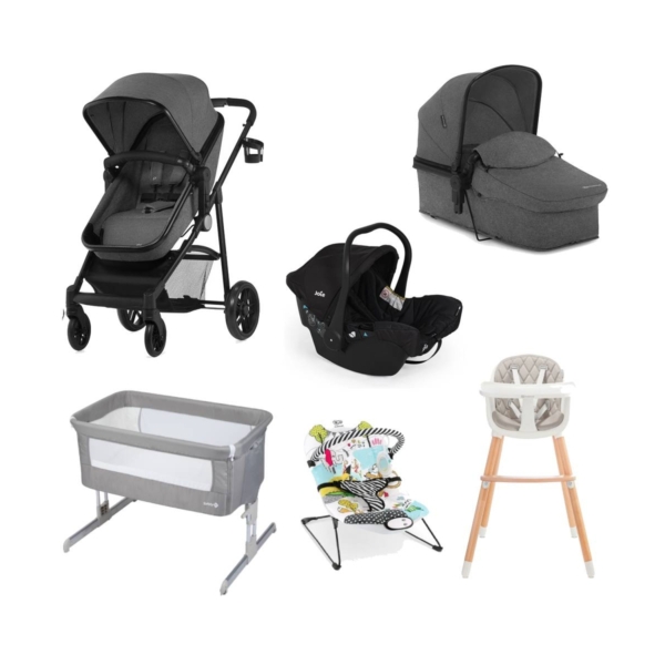 Kinderkraft Juli 7 Piece Nursery Bundle-Grey (Exclusive to Kiddi