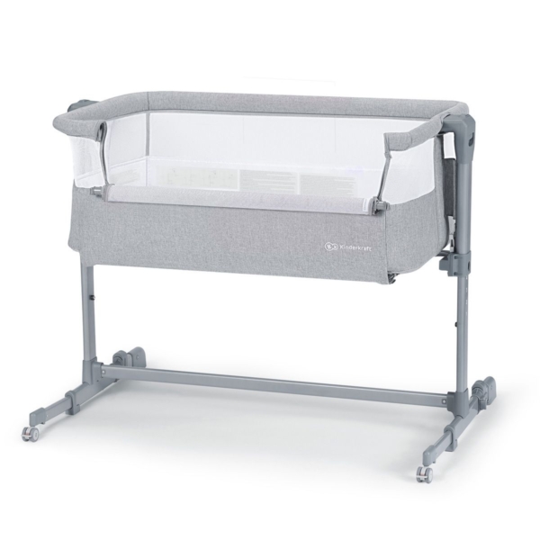 Kinderkraft Neste Air Bedside Crib- Grey Melange