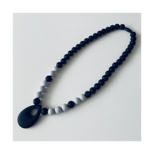 Koo-di Baby Choos Pendent Necklace-Black Grey