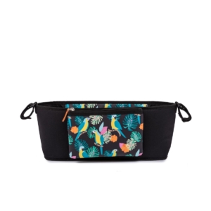 Pink Lining Stroller Organiser-Parrot Black
