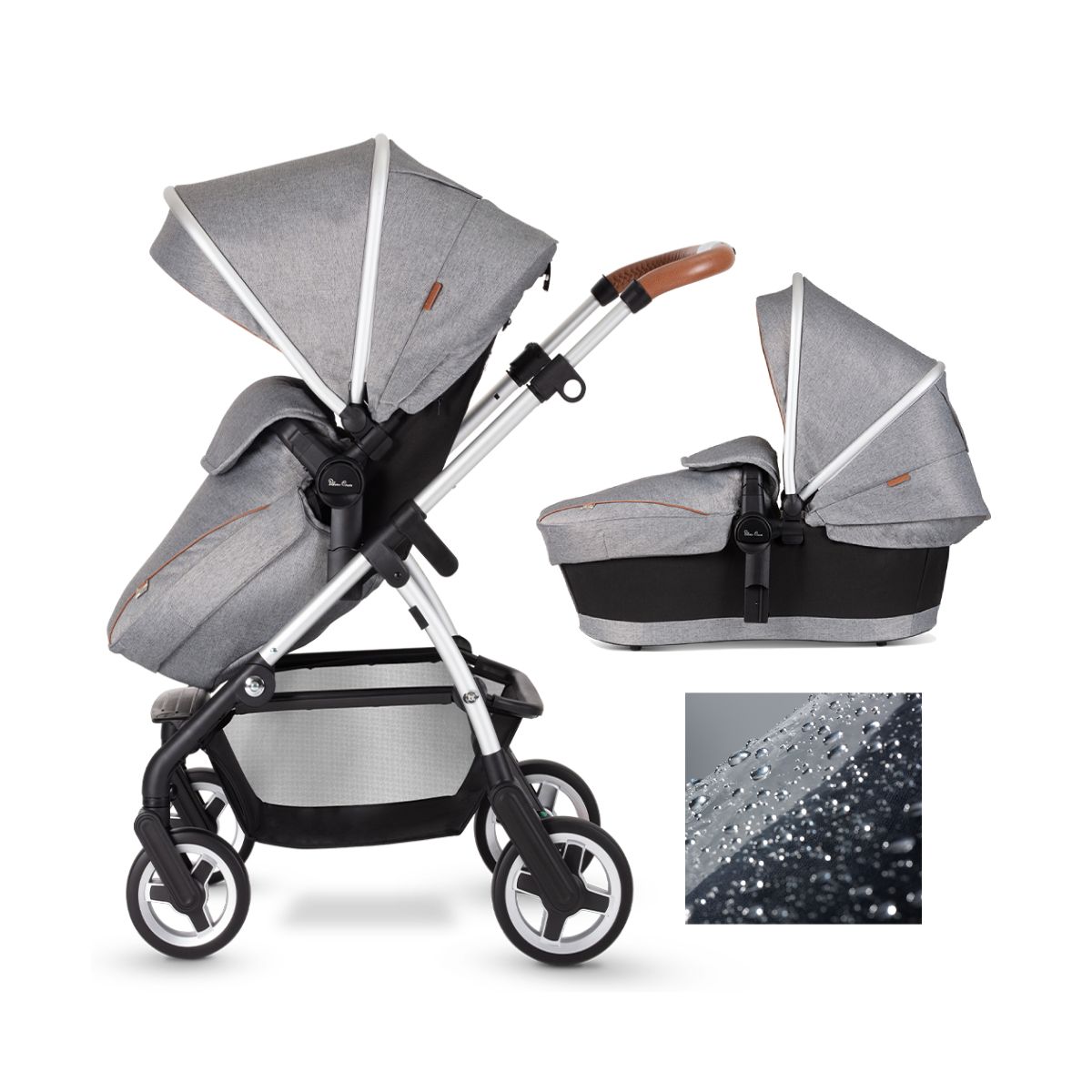 Silver Cross Wayfarer Special Edition Pram System-Stone Grey (Ex