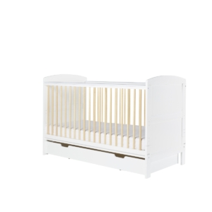 Ickle Bubba Coleby Classic Cot Bed with Under Drawer-Scandi Whit