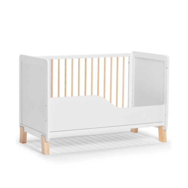 Kinderkraft Lunky 2in1 Cot with Guardrail White