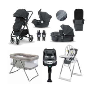 Miniuno Toura Bundle Package-Black Herringbone with Swiftfold Cr