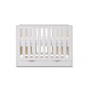 Obaby Nika Cot Bed & Underdrawer-White Wash