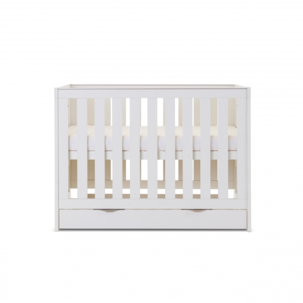 Obaby Nika Cot Bed & Underdrawer-White Wash