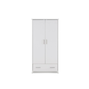 Obaby Nika Double Wardrobe-White Wash (NEW)
