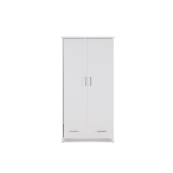 Obaby Nika Double Wardrobe-White Wash (NEW)