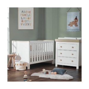 CuddleCo Luna 2 Piece Roomset-White/Oak