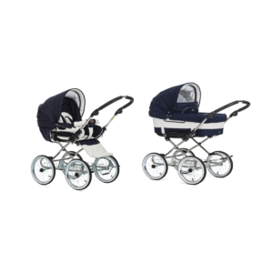 Emmaljunga Mondial 2in1 Pram System With Chrome Chassis-Lounge N