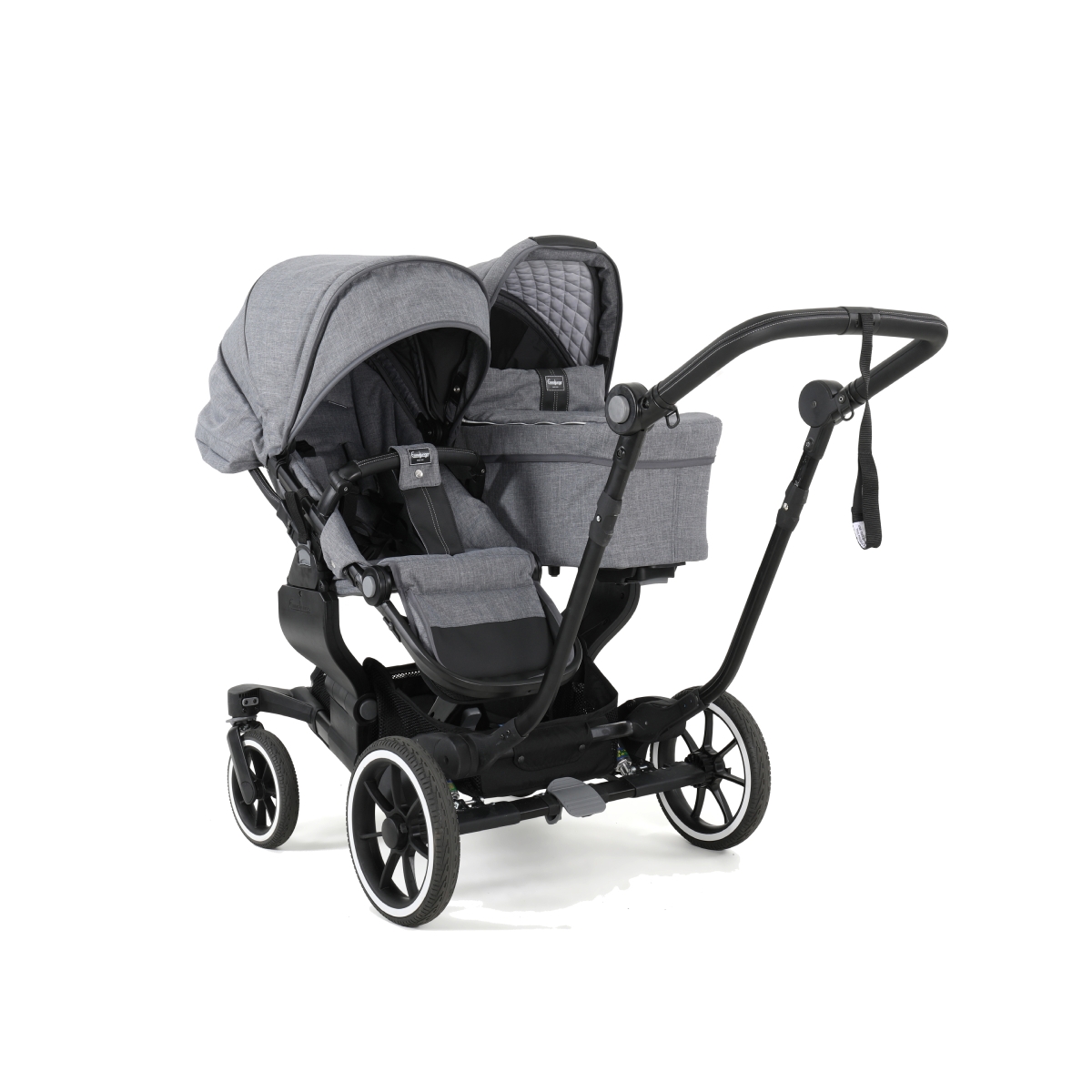 Emmaljunga NXT TWIN Select+ 1 Carrycot with Black Chassis-Lounge