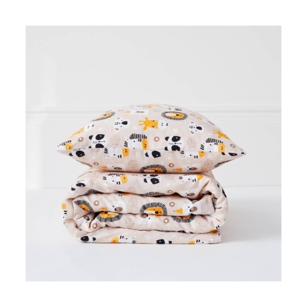 Kabode Cot Bed Duvet Cover & Pillowcase-Wildlife