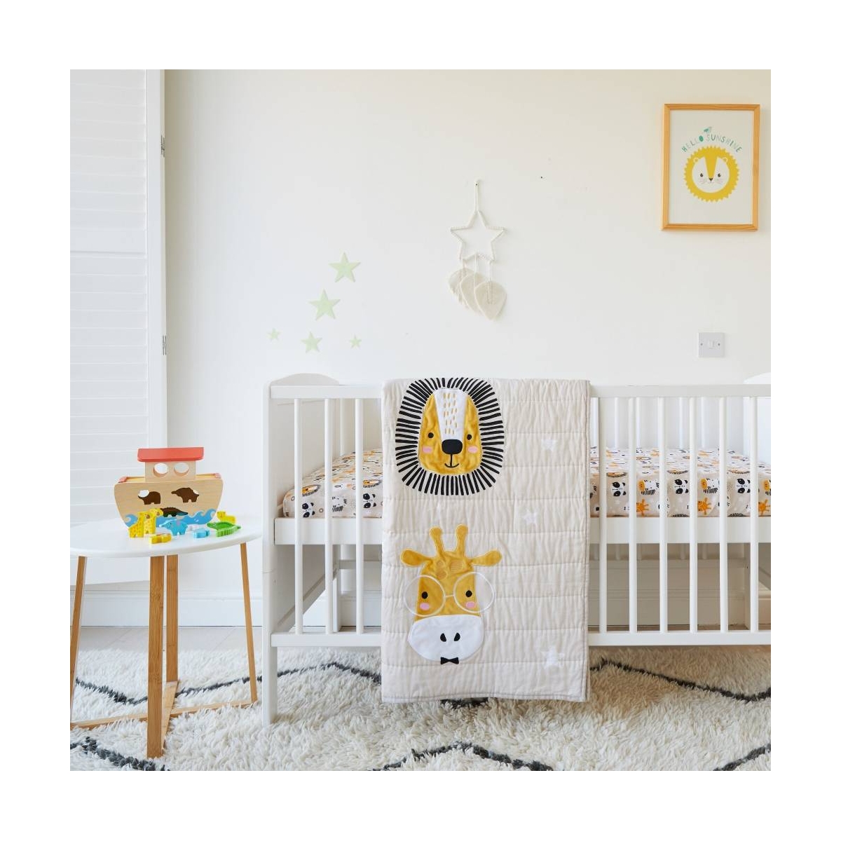 Kabode Cot & Cot Bed Quilted Blanket-Wildlife