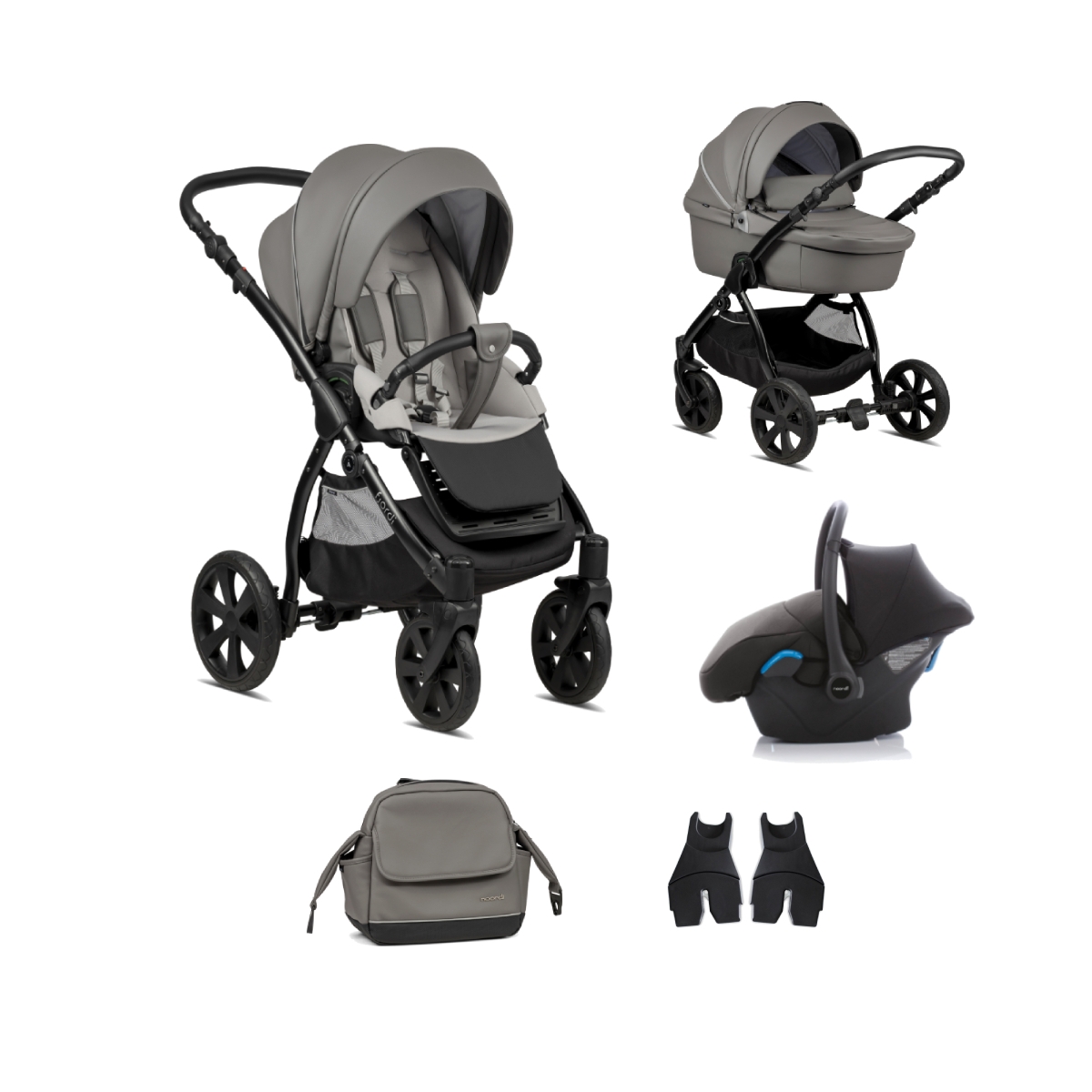 Noordi Fjordi Leather 2022 3in1 Travel System-Shadow Graphite ...