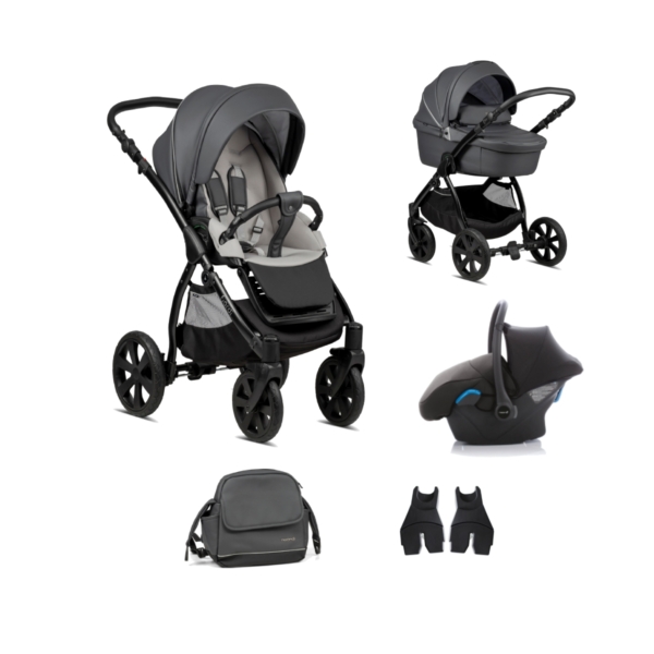 Noordi Fjordi Leather 3in1 Travel System-Shadow Grey