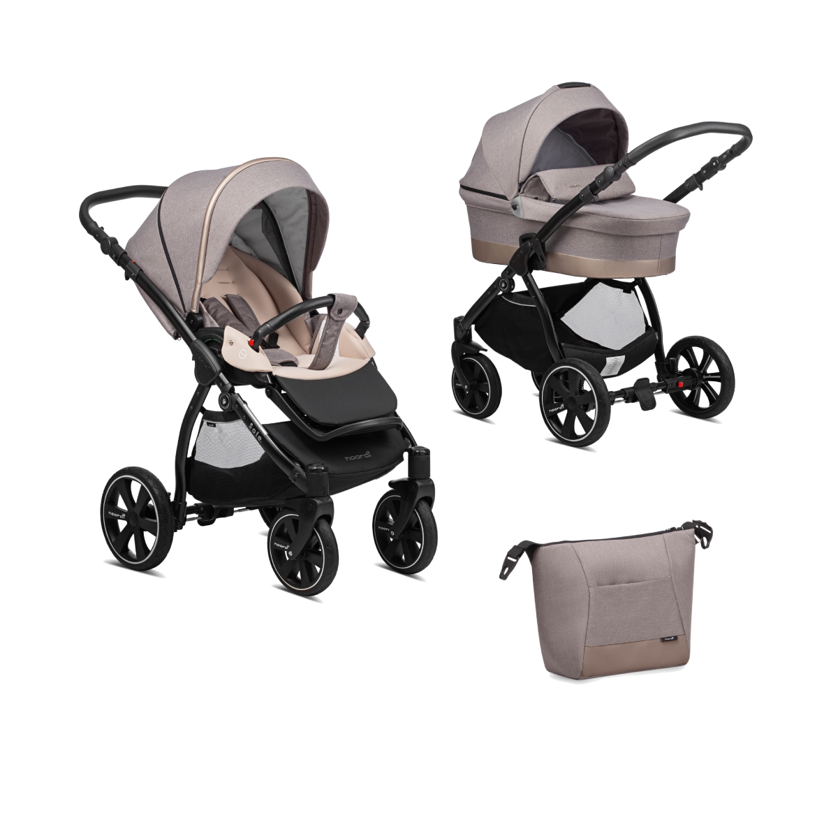 Noordi Sole-Go 2in1 Pram System-Beige - Everything Baby
