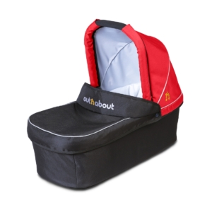 Out n About Nipper Double Carrycot Hood Fabric-Carnival Red