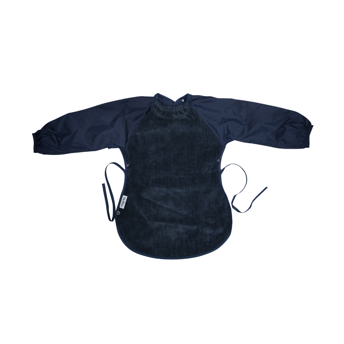 SillyBillyz Towel Messy Eater Bib-Navy