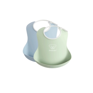 BABYBJÖRN Pack of 2 Baby Bib-Powder Green/Powder Blue