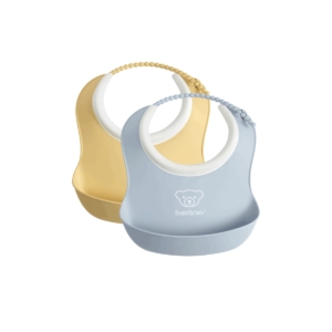 BABYBJÖRN Pack of 2 Small Baby Bib-Powder Yellow/Powder Blue