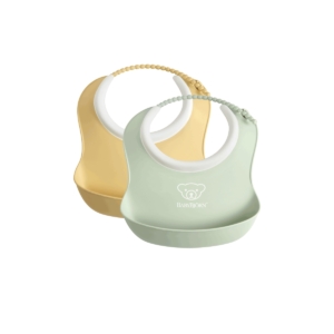 BABYBJÖRN Pack of 2 Small Baby Bib-Powder Yellow/Powder Green