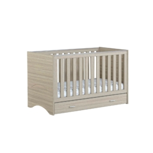 Babymore Veni Cot Bed with Drawer-Oak